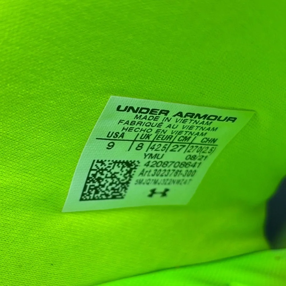 Under Armour Ansa Fixed Men's Slide Sandals Size 9 Neon Hyper Green 3023761-300